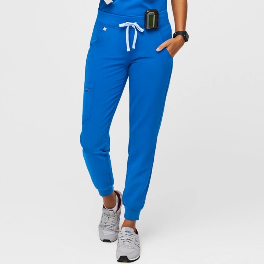 Figs Zamora Jogger Scrub Pants, Royal Blue, Small Petite